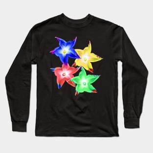 colorful blooming flowers, blossom, nature, floral Long Sleeve T-Shirt